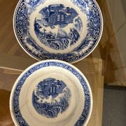 Salad bowl and hollow dish Earthenware OLD ENGLAND