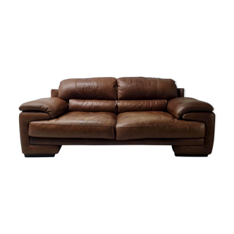 Brown buffalo leather sofa 220cm