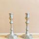 Pair of Pioneer EPNS silver-plated nickel candlesticks