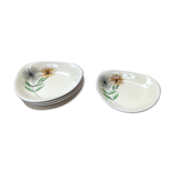 Set of 7 antique St. Clement Sirius pattern ceramic plates