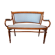 Curved wooden bench