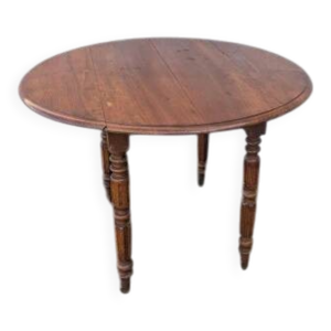 Table ronde rabattable