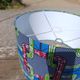 XL lampshade/suspension with printed ethnic graphic wax