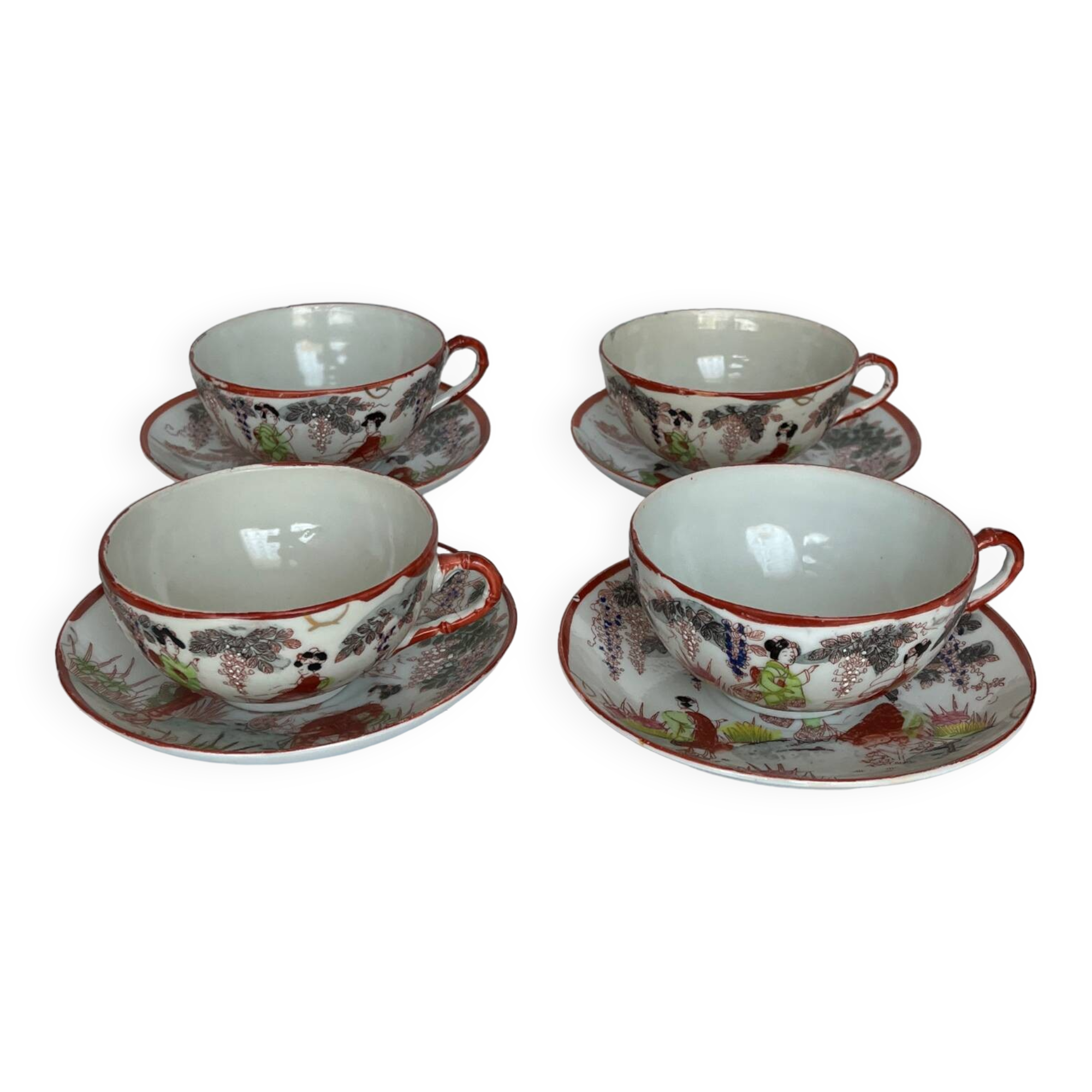 4 Chinese porcelain tea cups