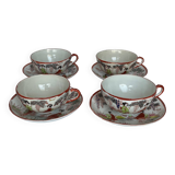 4 Chinese porcelain tea cups