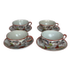 4 tasses à  thé en porcelaine de Chine
