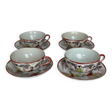 4 Chinese porcelain tea cups