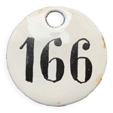Vintage Enamel Train Seat Numbers from Europe Lucky Number House Number Room