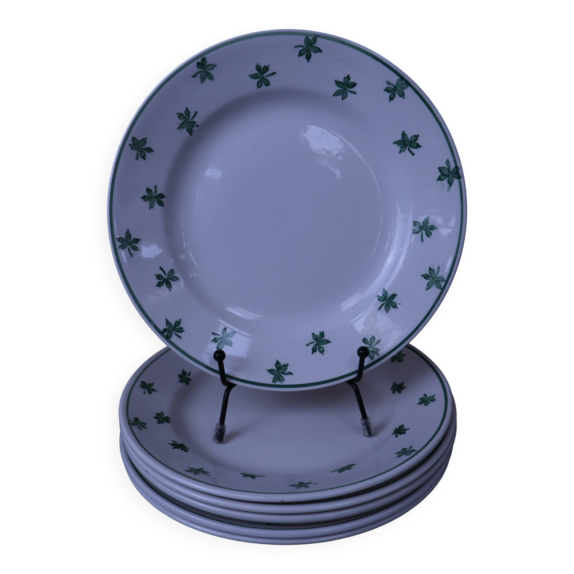 Lot de 6 assiettes à dessert 5200 Sarreguemines et Digoin Vintage