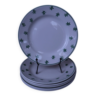 Set of 6 dessert plates 5200 Sarreguemines and Digoin Vintage