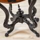 Table d'appoint en noyer ancien avec plateau en placage, années 1890