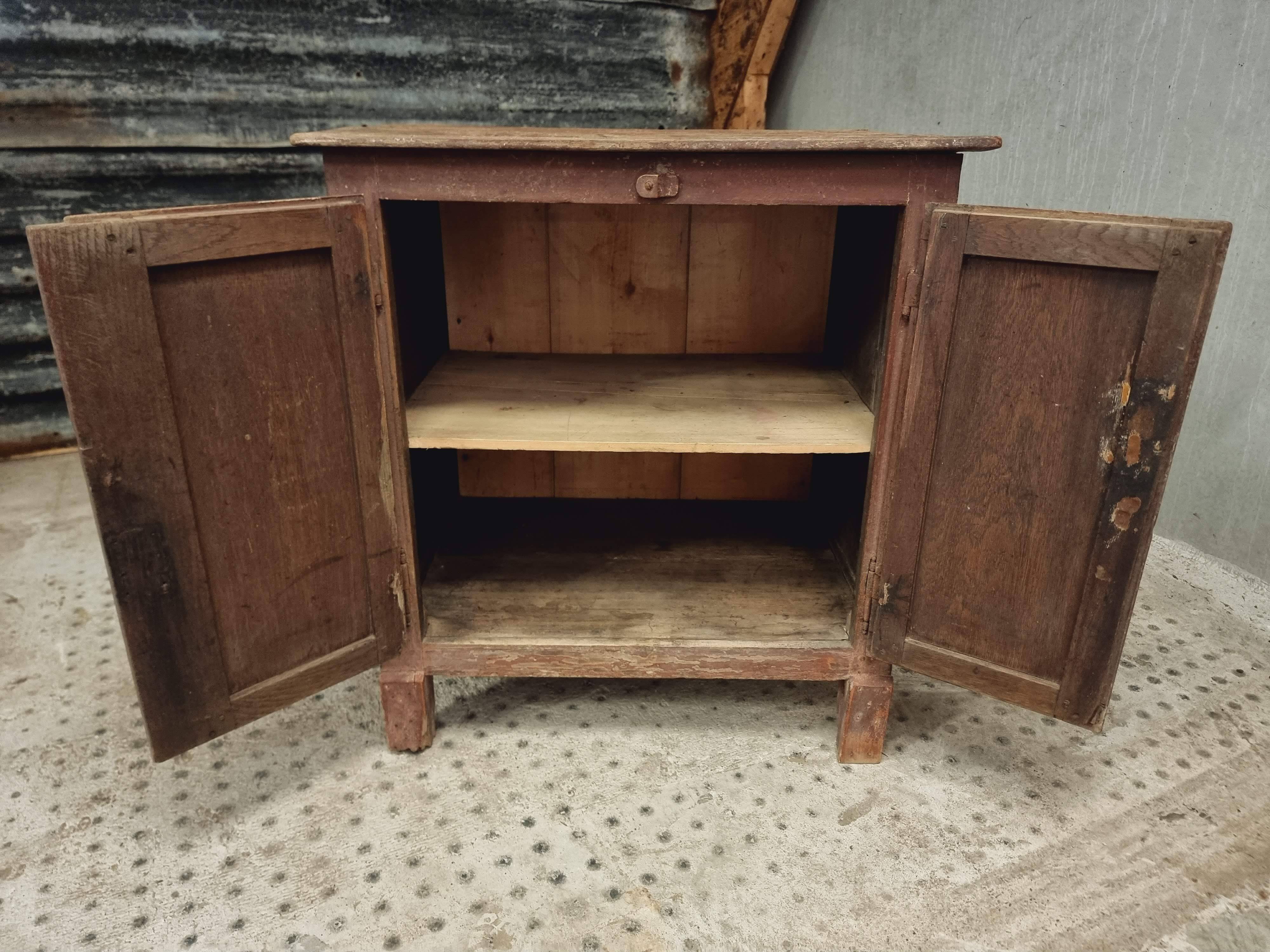 Antique cupboard sideboard ox red oak