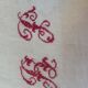 Lot de 14 serviettes blanches et anciennes avec initiales rouges