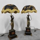 Pair of antique lamps