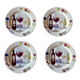 4 bread plates in Gien earthenware "Bouquet"