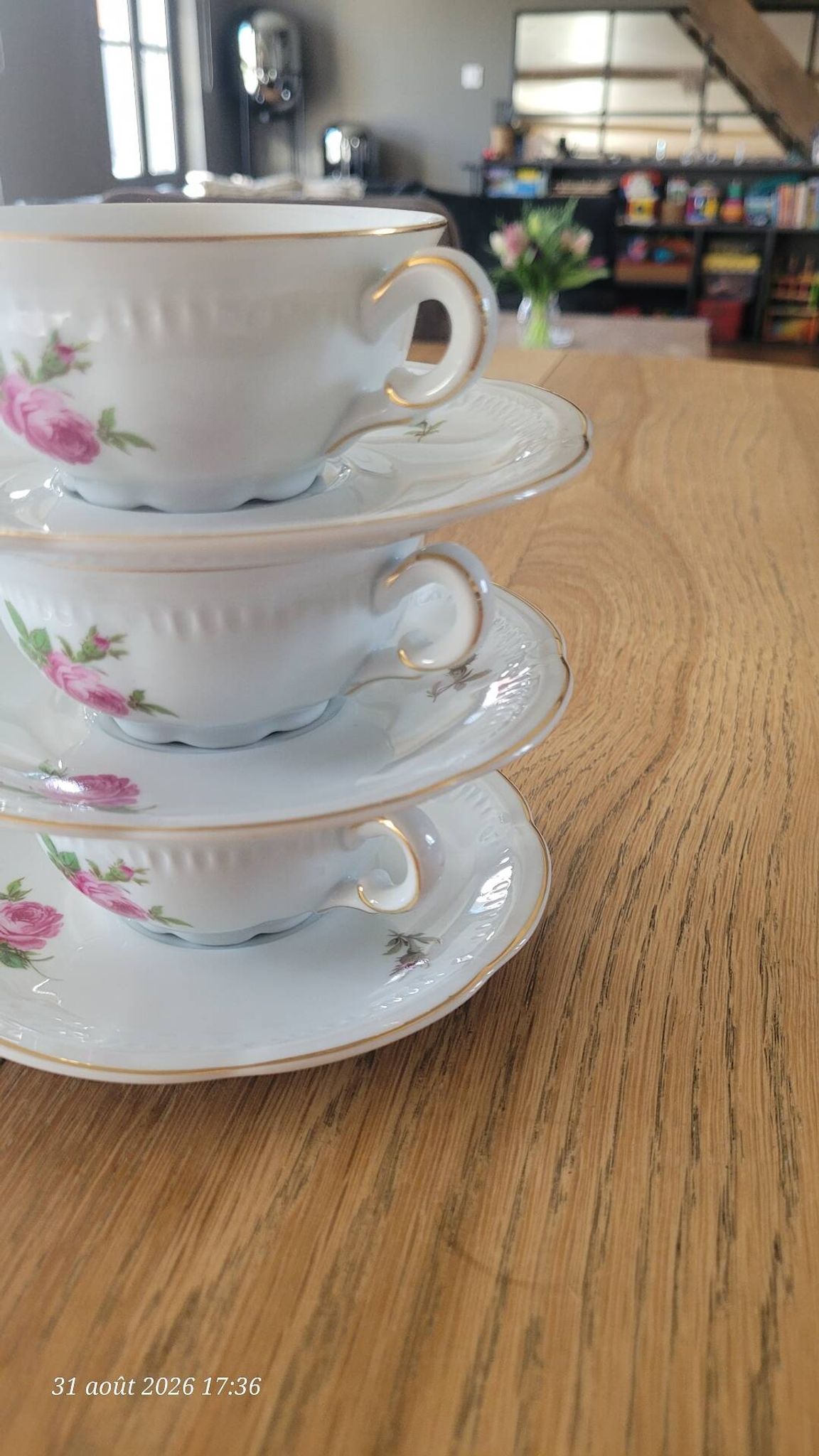 3 vintage Belgian cups from Maison R. Michiels (St Nicolas Waes)