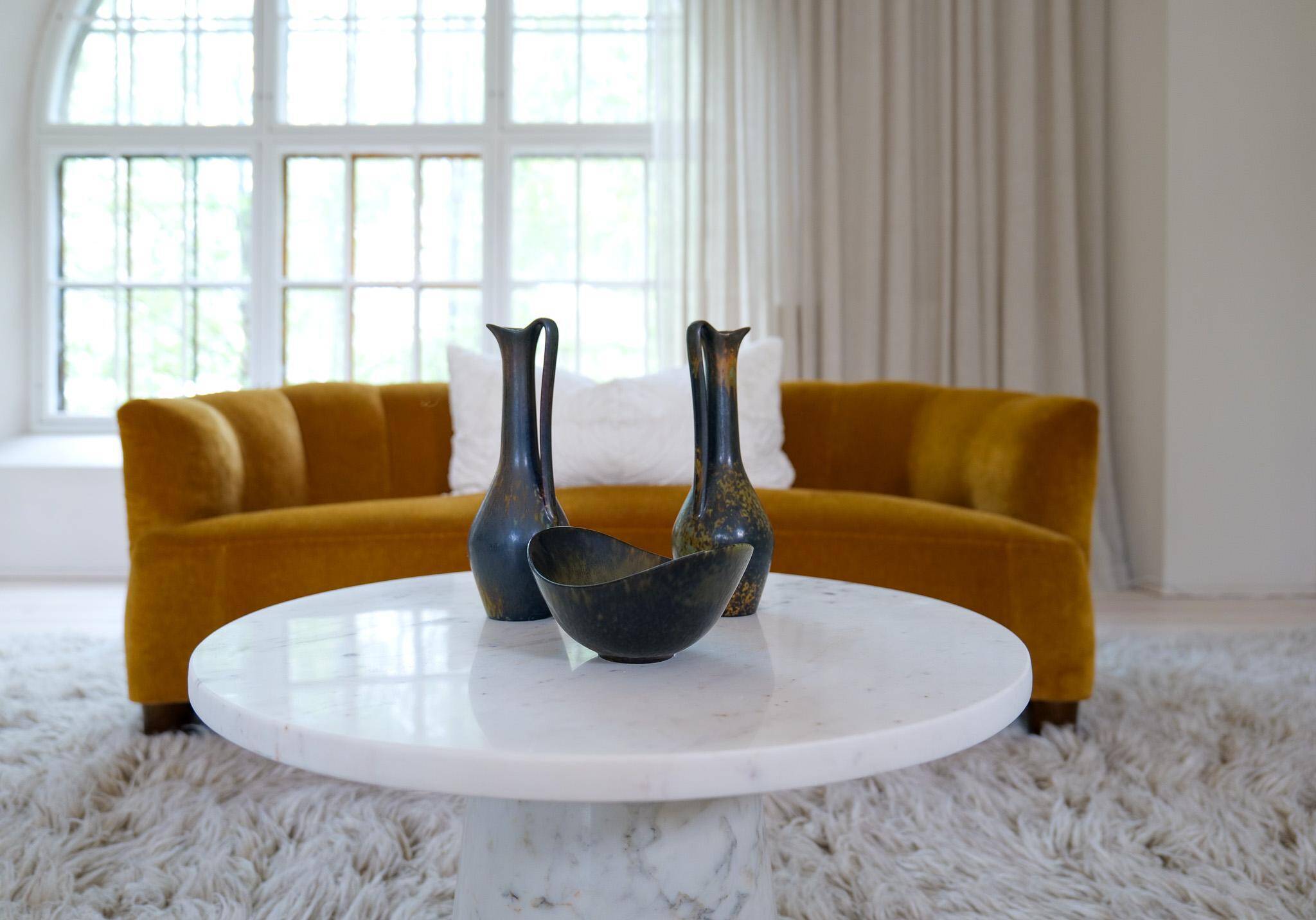 Collection of 3 ceramic vessels by Gunnar Nylund Rörstrand Sweden, 1950s