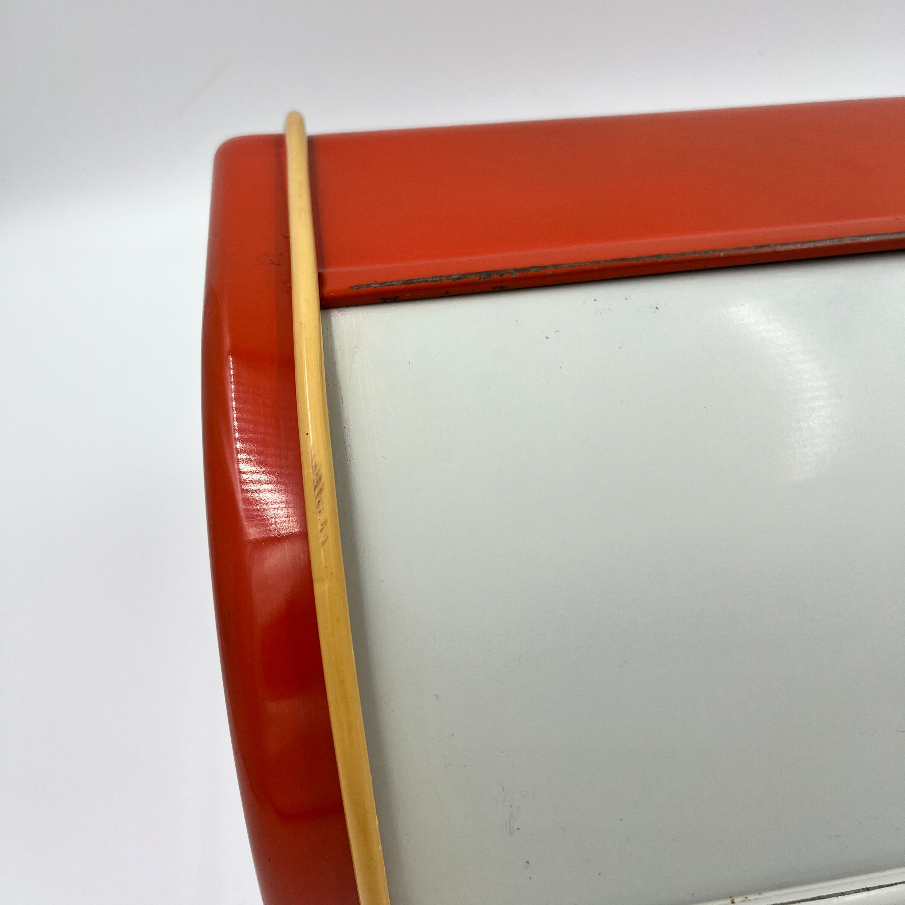 Vintage metal bread box