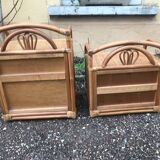 Rattan bamboo bedsides