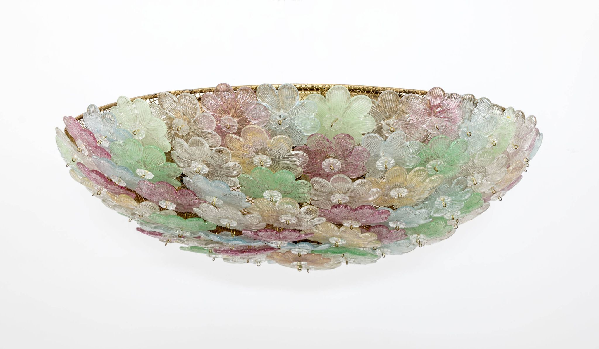 Attributed to Barovier & Toso Mid-century Modern Murano Glass Ceiling Light