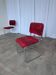 Cesca Style Dining Chair: Red Fabric, Tubular Frame, 1970s ( 2 in stock)