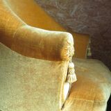 Fauteuil crapaud en velours