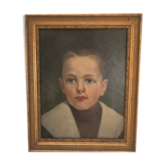 Portrait d'enfant fin 19 eme de la "Galerie du Louvre"