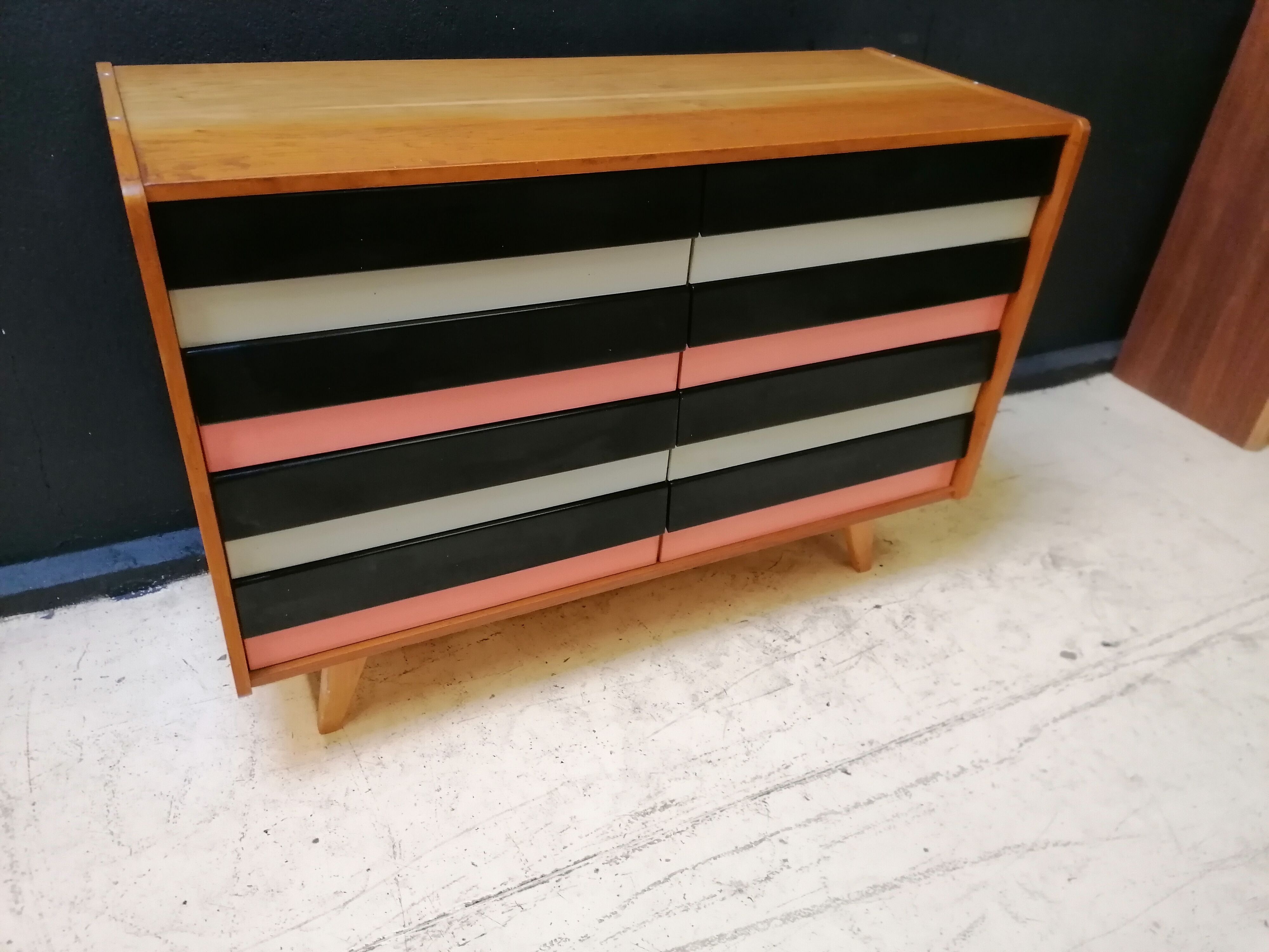 Jiri Jiroutek pink and black dresser 60s