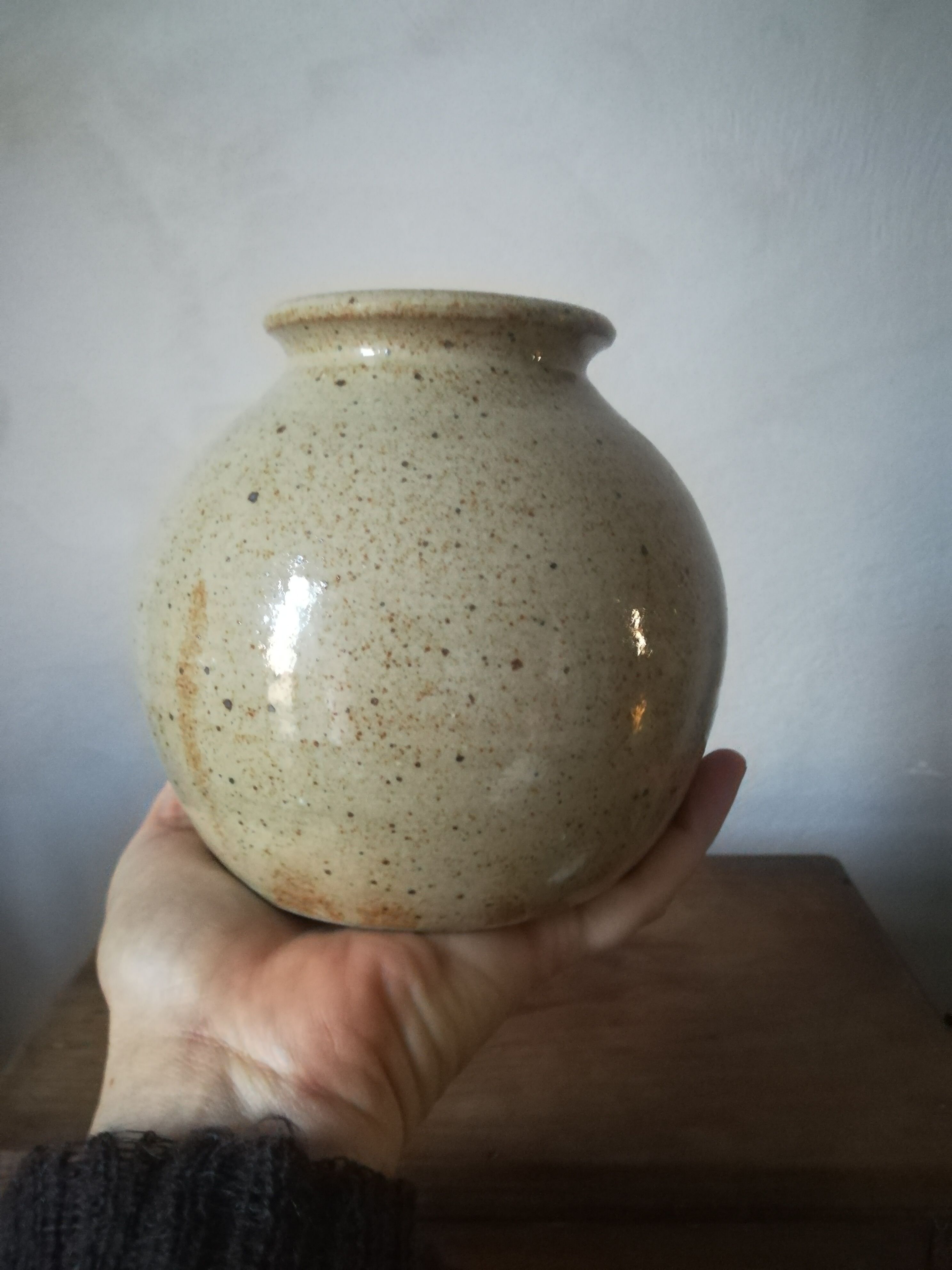 Sandstone ball vase