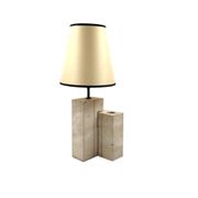Mid-century modern travertine table lamp, Nucleo Sormani Italy 1960s