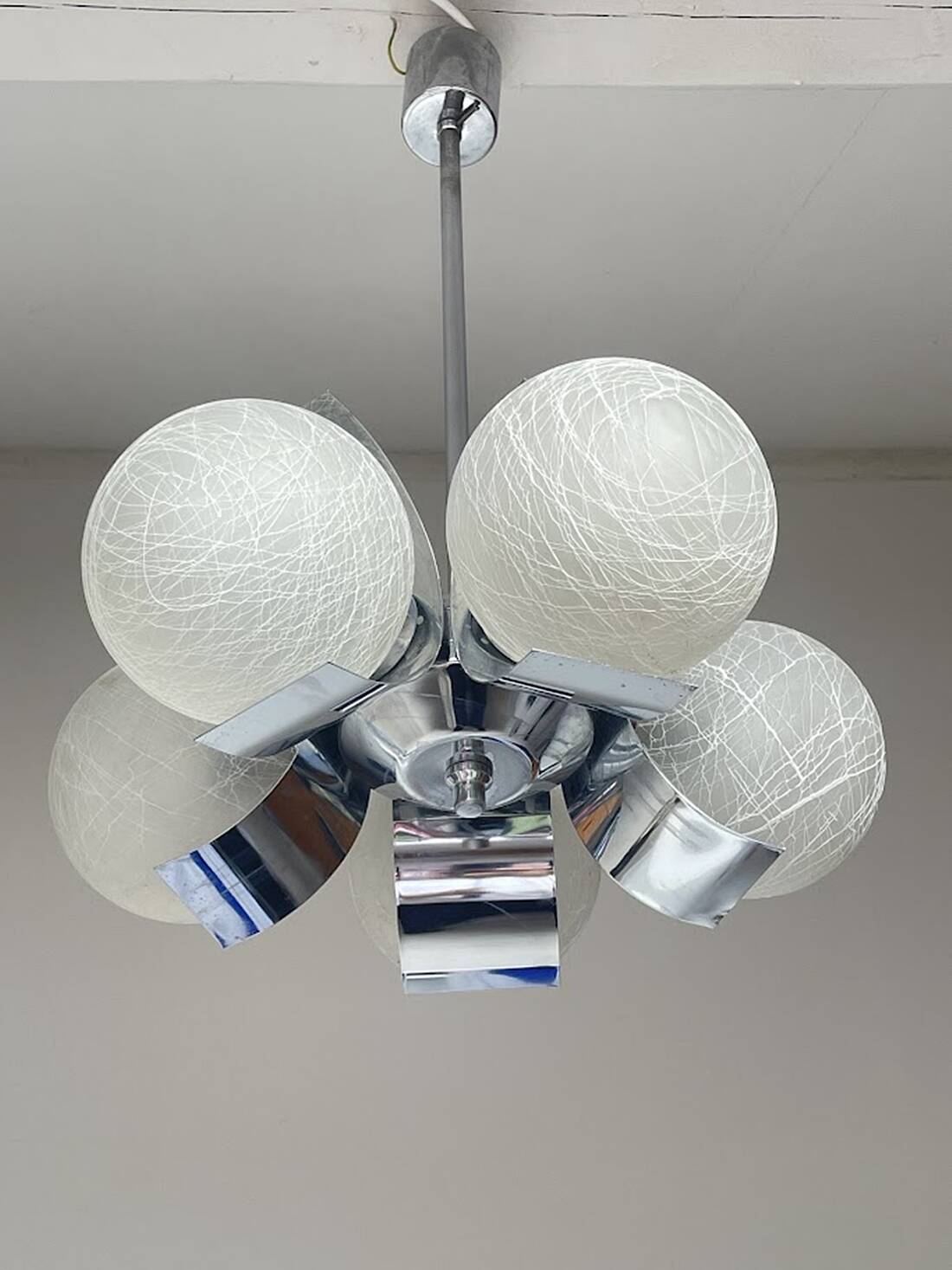 Sputnik Pendant Light Fixture by Szarvasi 1970s