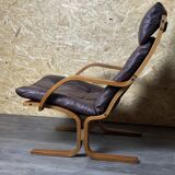 2x 60s 70s Easy Chair Leather Armchairs Westnofa Norway Mid Century