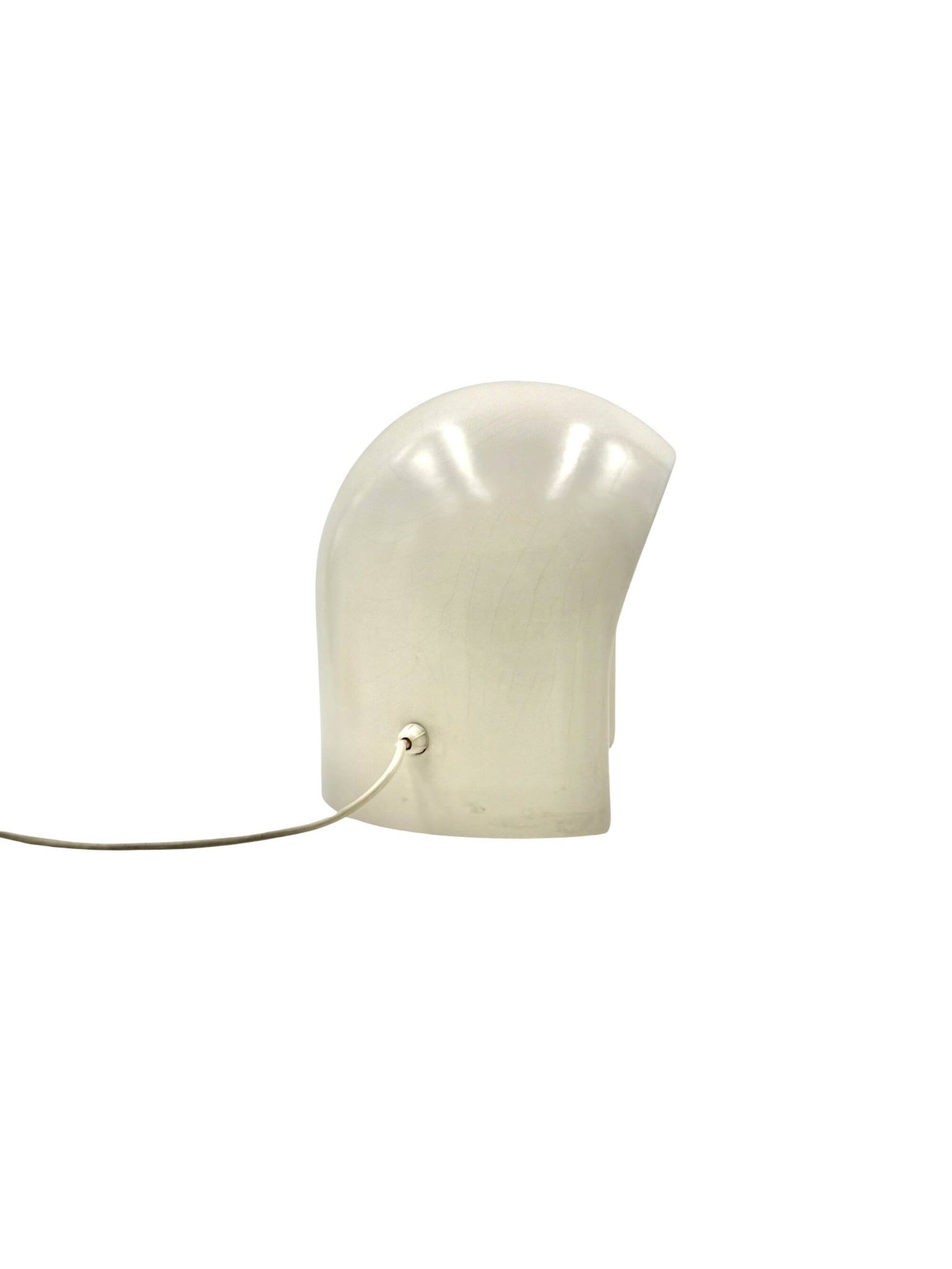Lampe de table en céramique blanche organique, Italie 1970