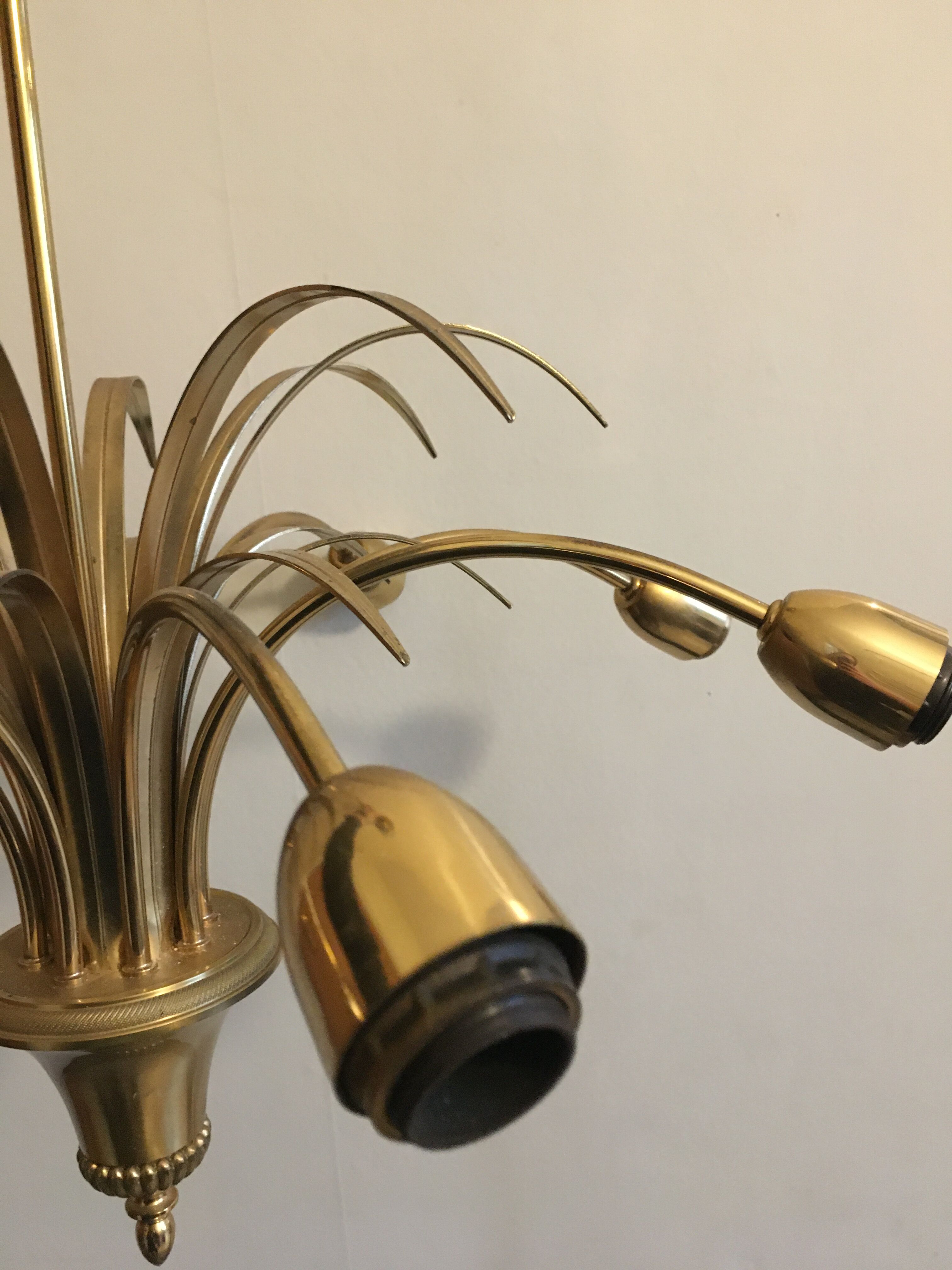 Brass chandelier 1960