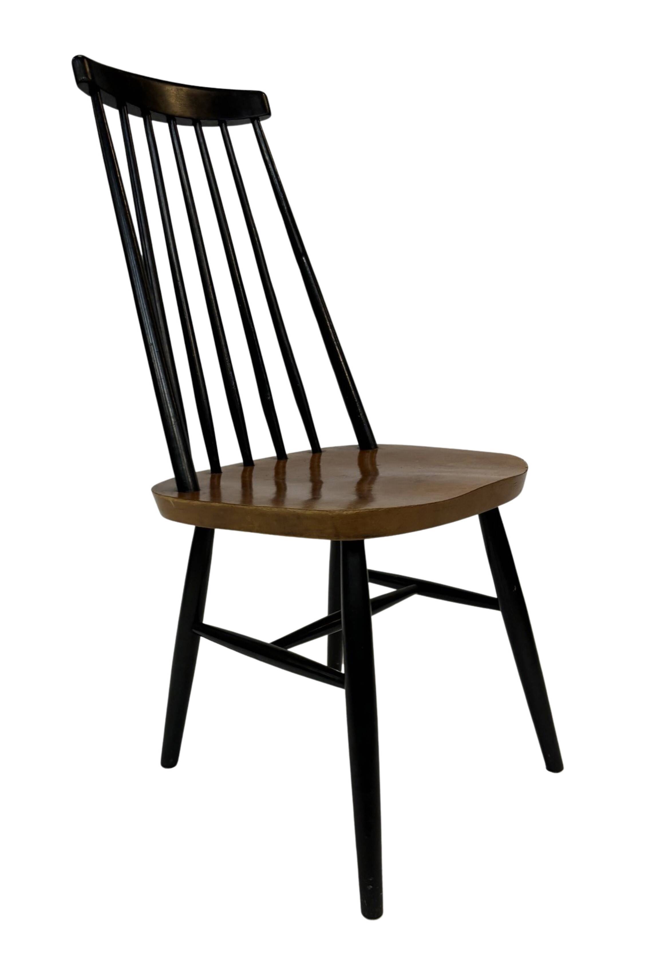 Mid-Century modern spindle back chair by Ilmary Tapiovaara, 1960s