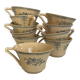 Iron earth tea cup St Amand - antique French earthenware with patina