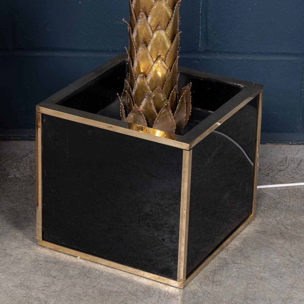 Lampadaire en palmier francaise du xxe siecle, christian techoueyres pour maison jansen