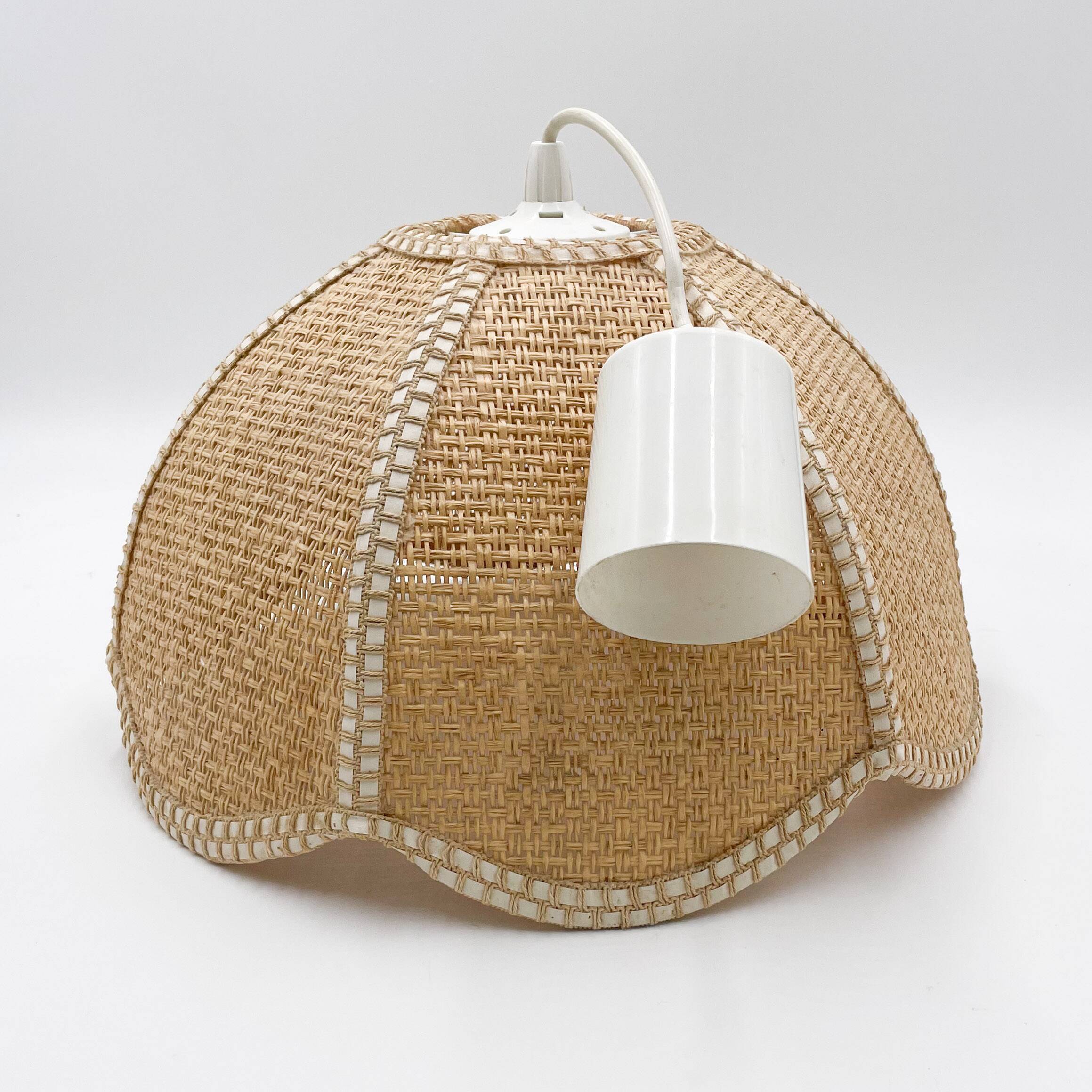 Vintage wicker flower pendant