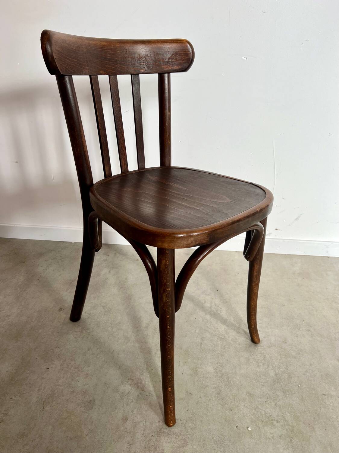 Set of 4 old vintage 50s bentwood bistro chairs