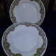 Set de 6 assiettes dessert fleurs  style art déco, porcelaine Limoges