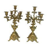 Pair of brass candlesticks