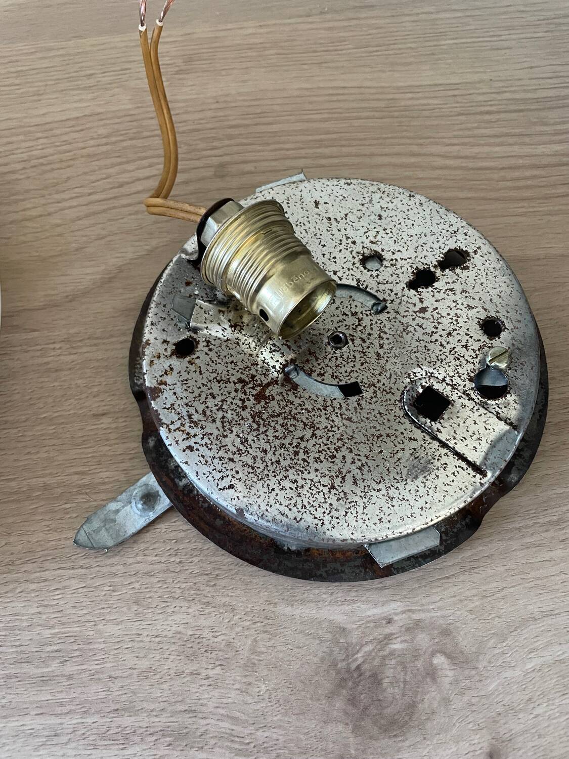 Vintage opaline wall or ceiling light 25cm