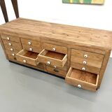 Double-sided display counter with 20 drawers