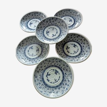 Lot de 6 assiettes japonaises