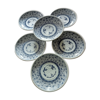 Lot de 6 assiettes japonaises