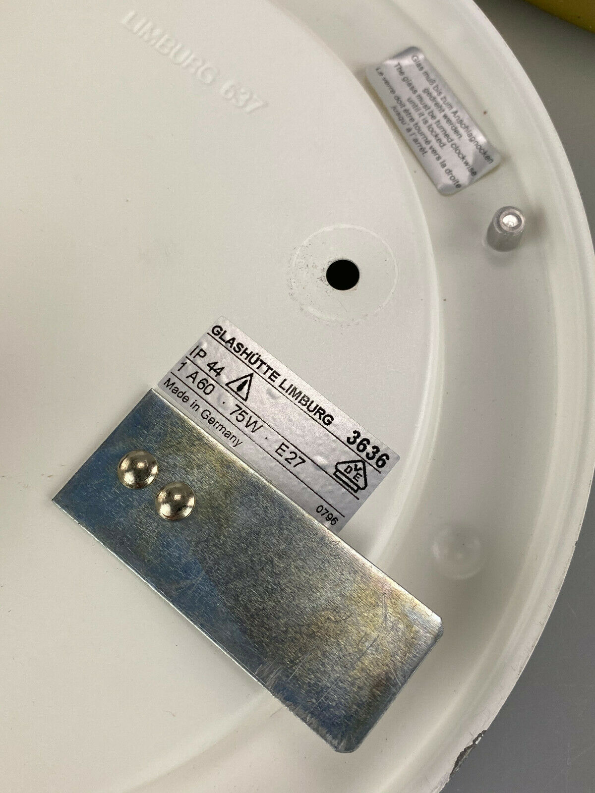 70s designer glass ceiling lamp