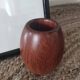Small teak wood vase