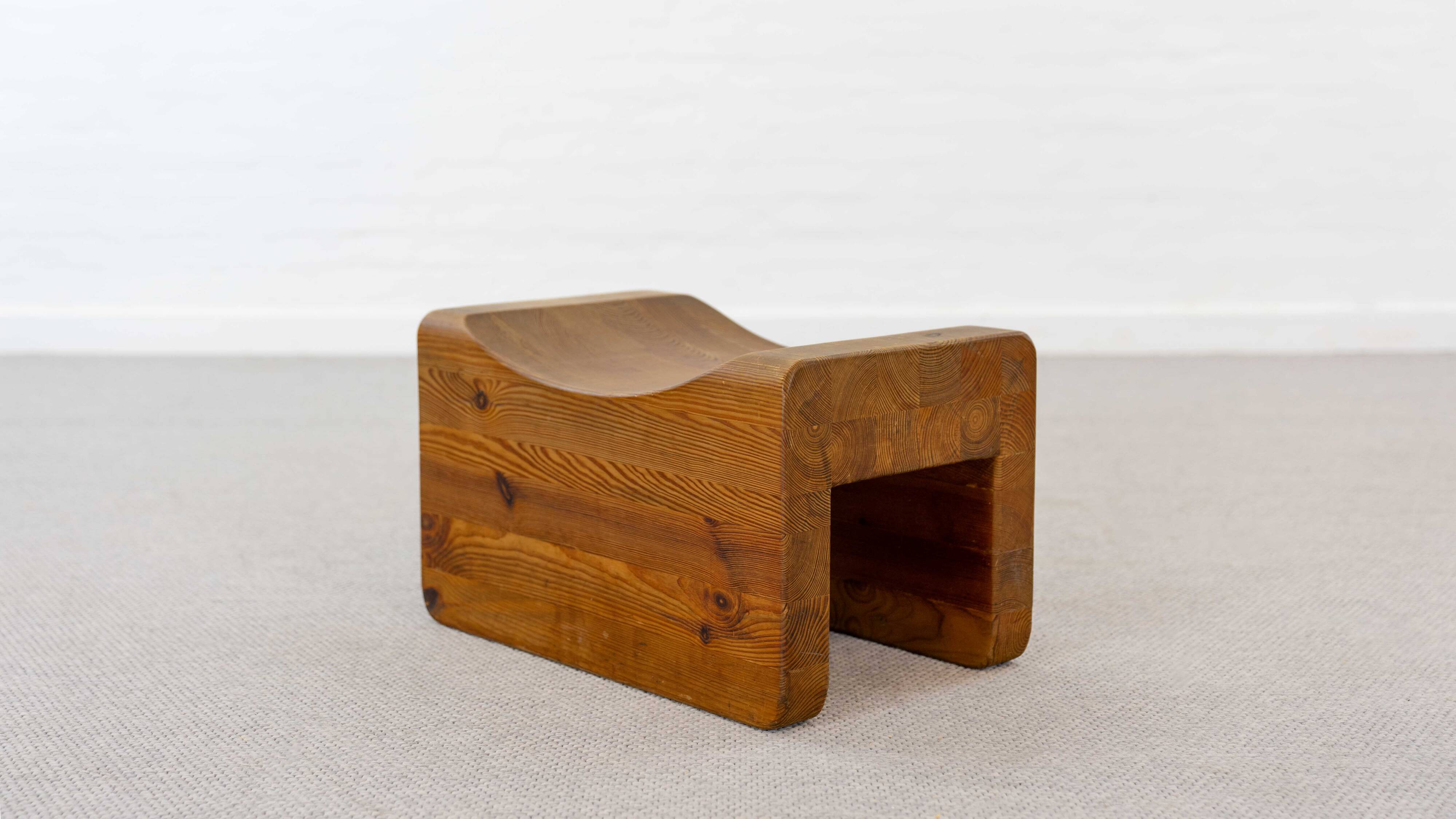 Palle Stool in Pine, Sweden, 70s
