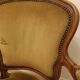 Pair of Louis XV armchairs in golden velvet