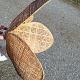 Suspension lampshade rattan straw flower